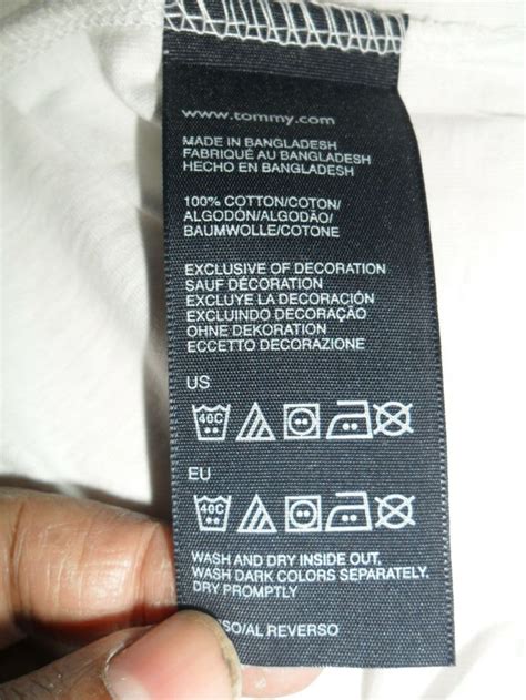 tommy hilfiger washing labels.